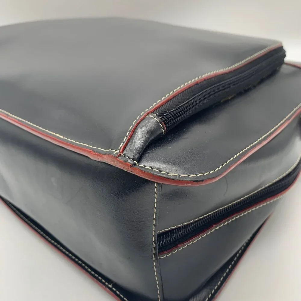 Lodis Black Leather Convertible Briefcase